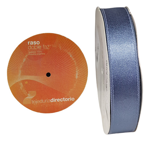 Cinta De Raso Doble Faz N°3 (15mm) X Rollo De 10mts Gris Directorio