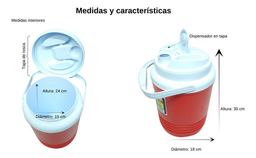 Termo De 1 Galón 3.8 Litros Con Tapa Y Asa