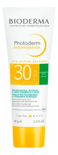 Protetor Solar Facial Bioderma Photoderm Antioleosidade FPS30 Sem cor 40g
