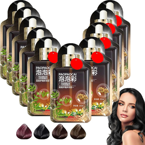 Plant Based Hair Dye Shampoo, Plant Extract Non-damage Hair