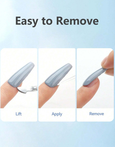 Set Pegamento Y Removedor Tips Uñas Postizas Press On