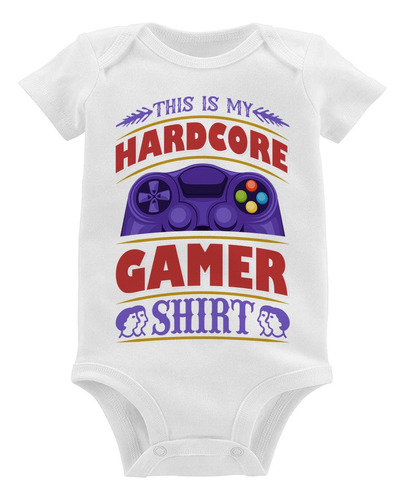 Body Bebê Hardcore Gamer Roupa