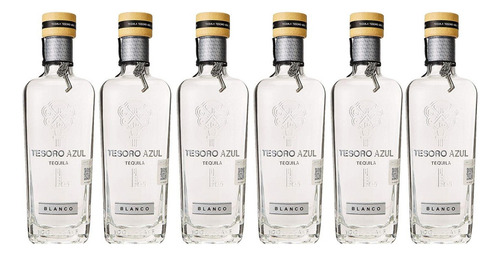 Pack De 6 Tequila Tesoro Azul Blanco 750 Ml