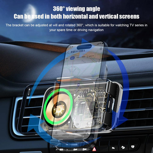 Soporte De Teléfono Con Carga Inalámbrica Para Automóvil, So