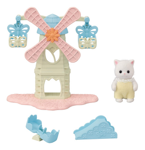 Calico Critters Baby Windmill Park, Juego De Casa De Muñec.