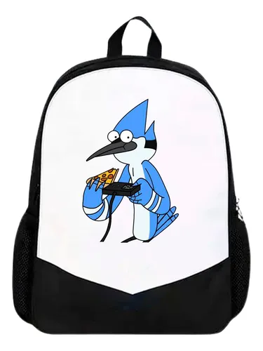 Mochilas Escolar Niños Un Show Mas Mordecai Rigby Musculoso
