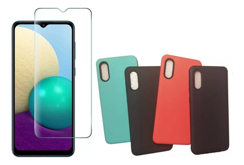 Funda Tpu Case Mas Vidrio Templado Para Samsung Galaxy A02