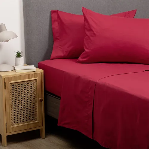 Pack 2 Sabanas Arthome Verde + Rojo 144 Hilos 1,0 Plaza