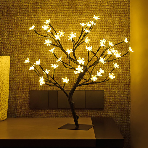 Lightshare Árbol Bonsái Con Flores De Cerezo, 48 Luces Le.