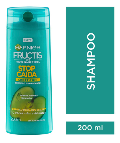 Shampoo Cabellos Debilitados Stop Caida X200 Fructis Garnier