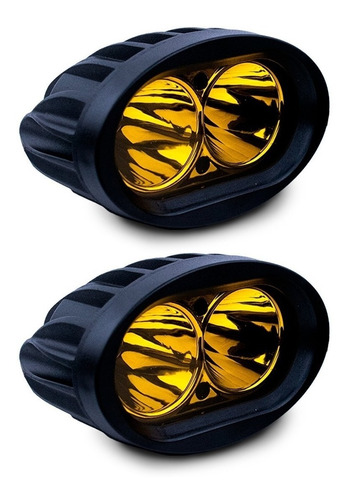 Par Faros 2 Led Ovalo C/estrobo Auxiliar Tipo Wall-e 12/24v