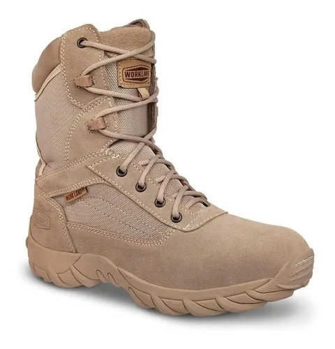 Botas Tacticas Hombre Industrial Trabajo Seguridad Arena P09