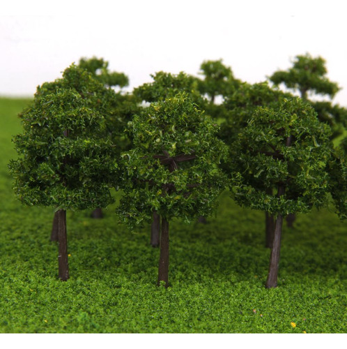 80x Modelo Ferroviario Paisaje Árbol Calle Arquitectura