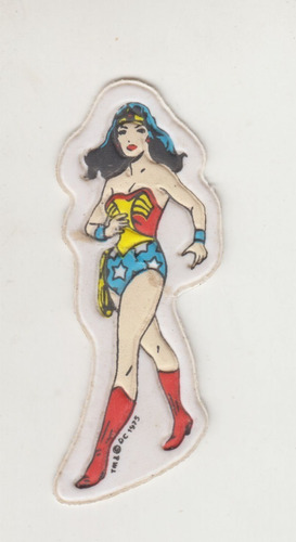 Comic 1975 Wonder Woman Mujer Maravilla Sticker Goma Uruguay