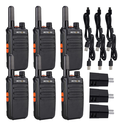 Retevis Rb35 Walkie Talkie 6 Unidades, Radios Pequeñas Y Bid