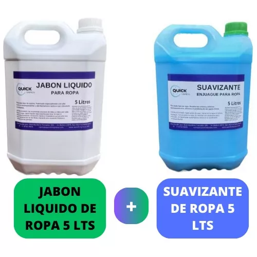 Kit Jabon Liquido De Ropa Y Suavizante De Ropa 5 Lts