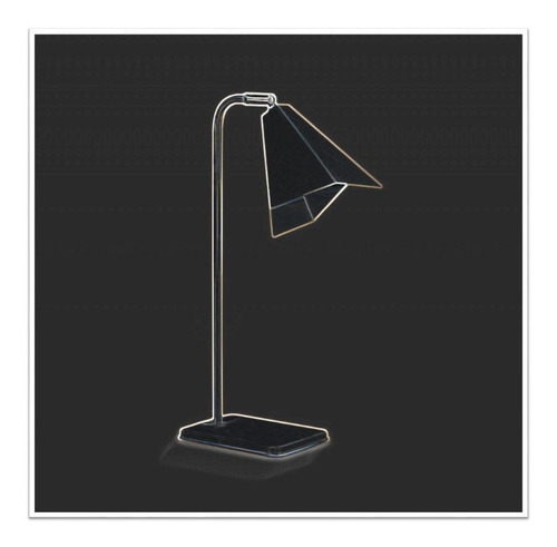 Imagen 4 de 8 de Lampara De Mesa Velador Linea Moderno Movil + Lampara Led