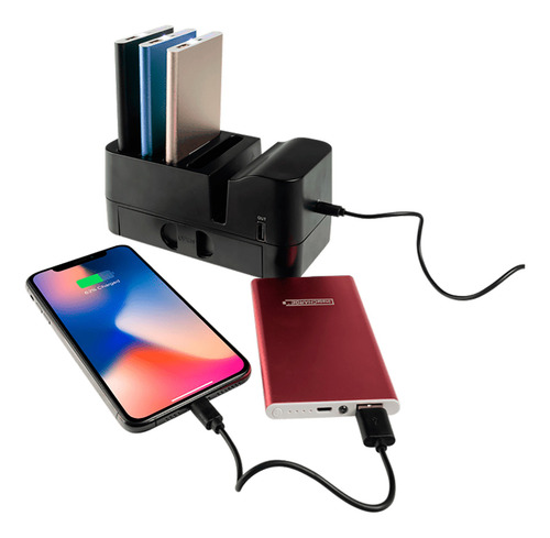 Power Bank Instacharge 4600 Mah Marron C/luz - Tecnobox