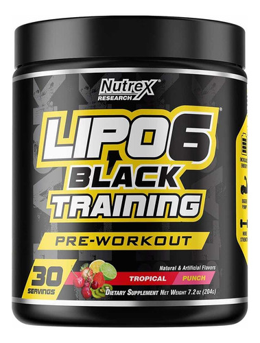 Pre Entreno Lipo 6 Black Training 