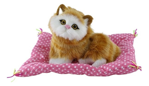 Amarillo 1pcs Realista Gatito Gato Simulación Peluche Vida