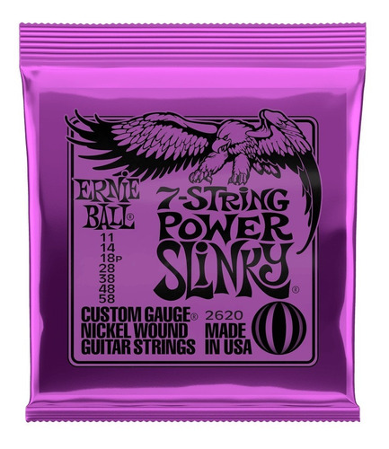 Encordado Ernie Ball Electrica Power 11-58 7c Musicapilar