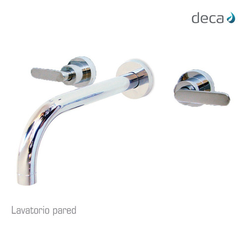 Griferia Lavatorio Pared Ceramico Baño Canilla Flex Lever