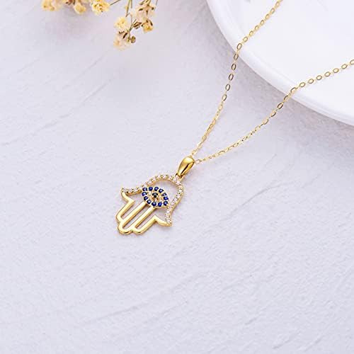Collar Con Colgante De Mano De Hamsa Para Mujer, Colgante De