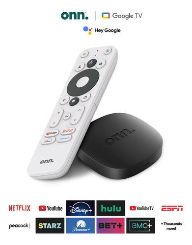 Onn Uhd Streaming 4k 2 Gb Ram Google Tv 2023 Color Negro Tipo De Control Remoto Control De Voz