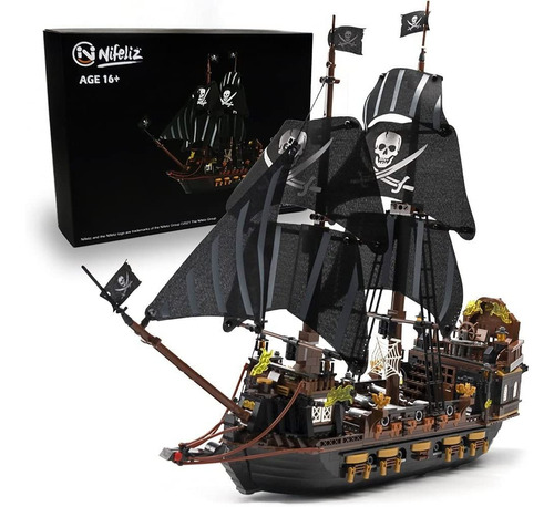 Black Hawk Pirates Ship Model Building Blocks Kits  Jue...