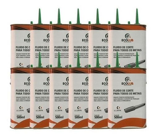 Óleo Fluido De Corte Ecolub 500ml 12 Unidades