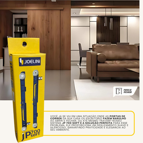 Kit Para Porta De Correr Jp700 Com Trilho-porta De Passagem