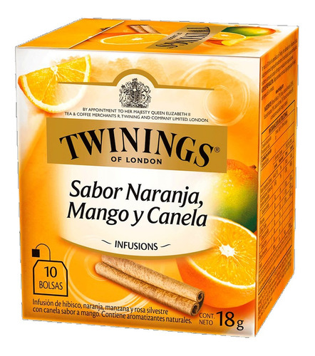 Imagen 1 de 2 de Té Twinings Naranja Mango Y Canela