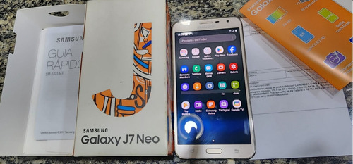 Celular Sansung J7 Neo Com Tv Usado/estado De Novo Raridade! Ouro (Usado)