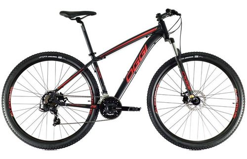  Bicicleta Oggi Hacker Sport 2021 29  17   21v Preto/verm