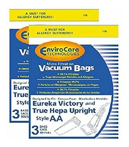 Envirocare Eureka Victoria Y True Hepa - Bolsas Aa (3 Unidad