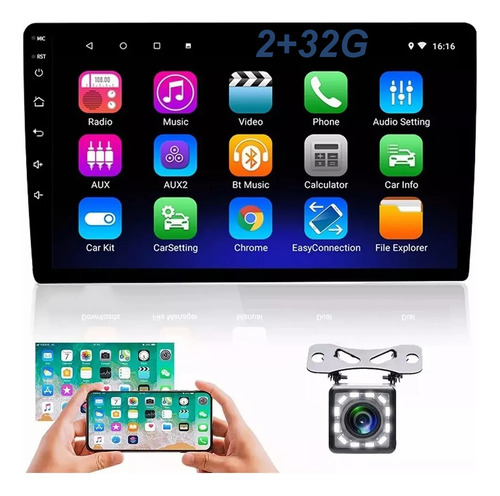 2g+32g Doble Din Android Car Stereo 10 Pulgadas Con Wifi Gps