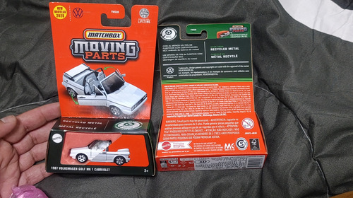 Matchbox Cabrio Vw Moving Parts Vehículo A Escala Blanco