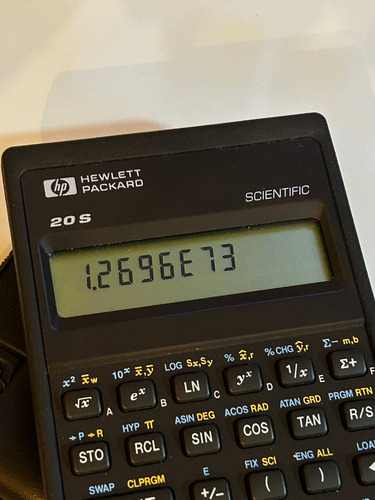 Calculadora Hp 20s Científica C/ Capa Original Rara Preto (Usado)