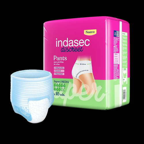 Indasec Discreet Pant Super M X 10