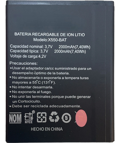 Batería Para Lanix X550  2000mah Premium