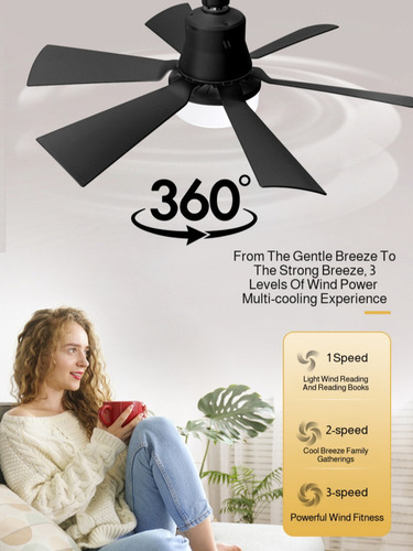 A Ventilador Abanico Techo Lámpara Control Remoto