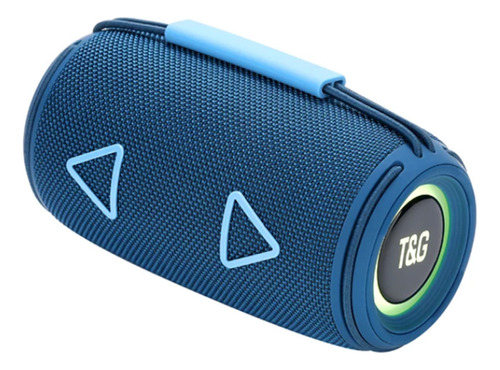 Parlante Tg-657 Portátil Bluetooth Usb Iluminaciónrgb Azul