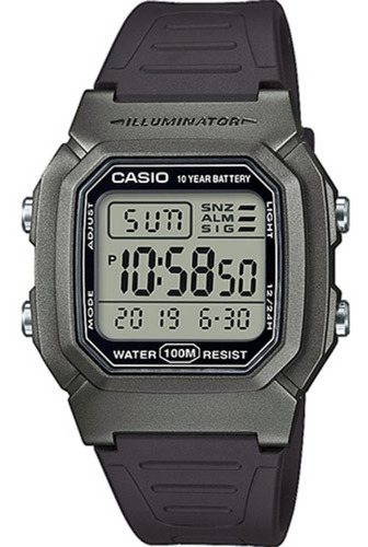 Imagen 1 de 10 de Reloj Casio Negro/gris Para Hombre W-800hm-7av