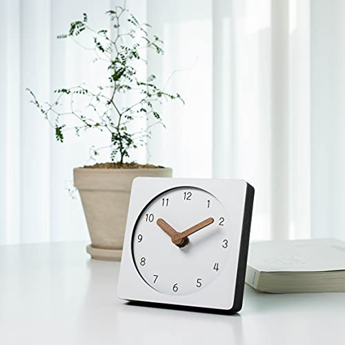 Reloj De Madera Silencioso Analógico Para Escritorio, Modern