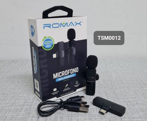 Micrófono Inalámbrico Portátil Tipo C Romax