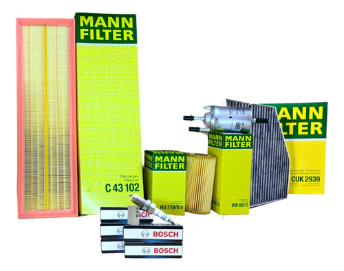 Kit Afinacion Jetta Mk6  Beetle 2.5  Filtros Mann Bosch Plat