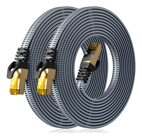 Ariskeen Cable Ethernet Cat 8 De 10 Pies, Paquete De 2, C...
