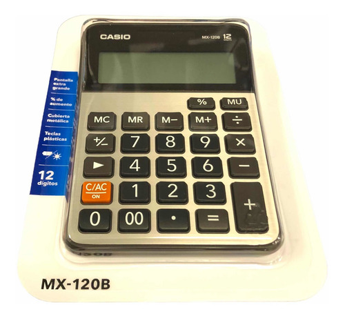 Calculadora Escritorio Casio Solar 12 Dígitos Nueva Mx-120b