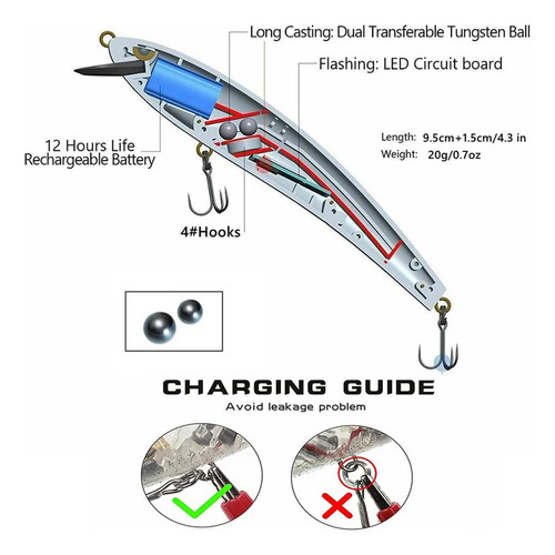 Cebo De Pesca Robótico Electrónico Inteligente