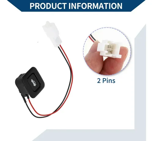 Reemplazo Perfecto: Botón Interruptor Tapa Trasera Para Hyundai Elantra Sedán 2007-2010 (Gris)